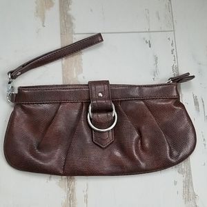 New York & Company Brown Clutch Wristlet